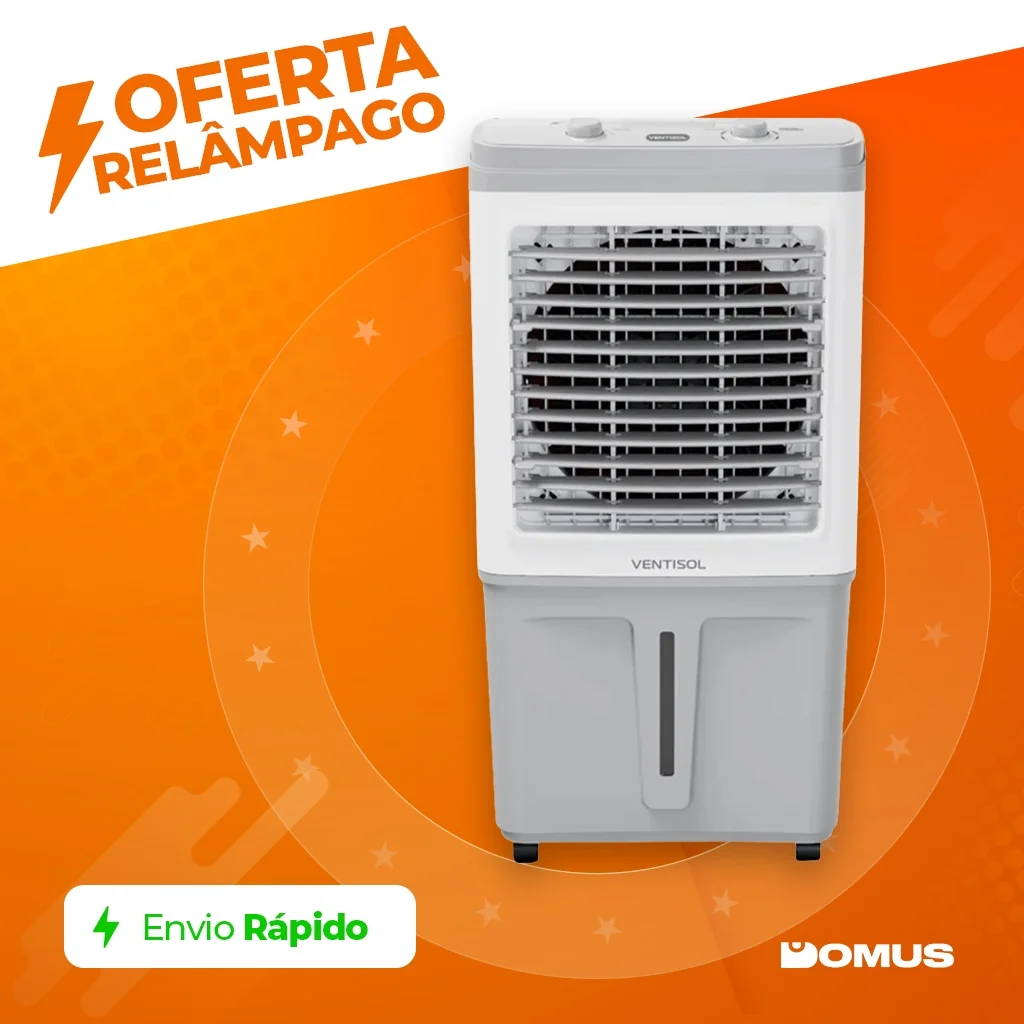 Climatizador de Ar Potente 60 Litros 150W CLIN60PRO Branco/Cinza Ventisol