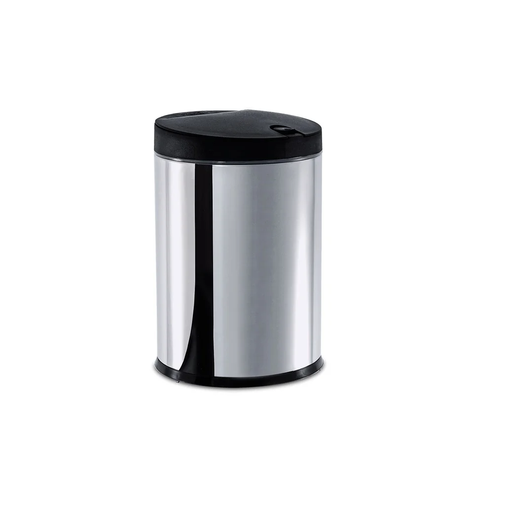 Lixeira Em Aço Inox Com Tampa Brinox Press - 4 Litros Preto