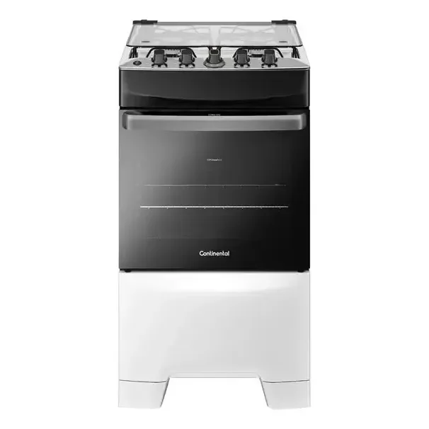 Fogão Fc4ib 4 Bocas Mesa De Inox Branco Continental 127/220v