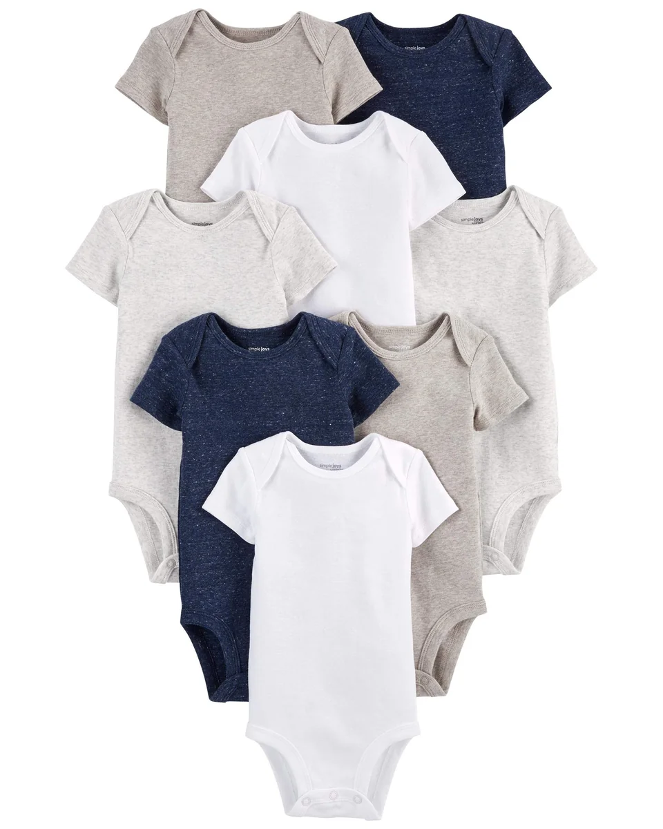 Body Pacote com 8 bodies de manga curta Simple Joys by Carter'sUnisex Bebê