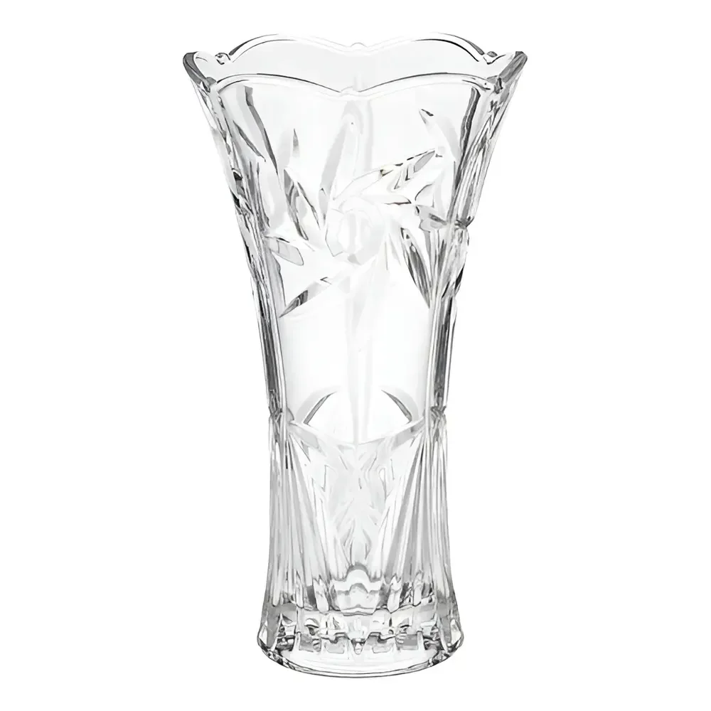 Vaso Vidro Planta 23cm Flores Decoração Sala Plantas Festas Transparente Liso