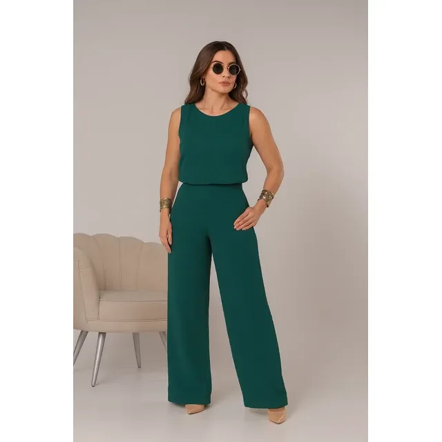 Conjunto Alfaiataria Feminino Calça Wide Leg E Blusa Elegant