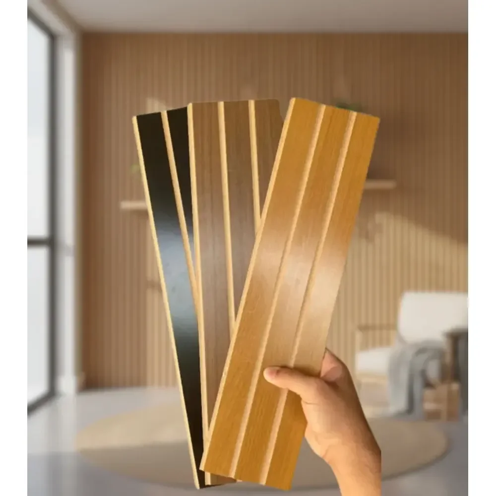Kit 40 Placas Decorativa Ripada Mdf Cabeceira 3d Autocolante Imbuia