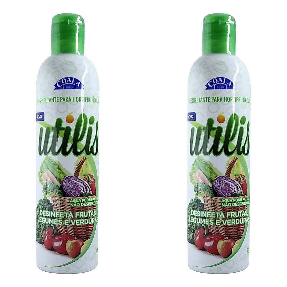 Kit 2 Coala Utilis - Desinfetante de Frutas Legumes e Verduras - 300ML