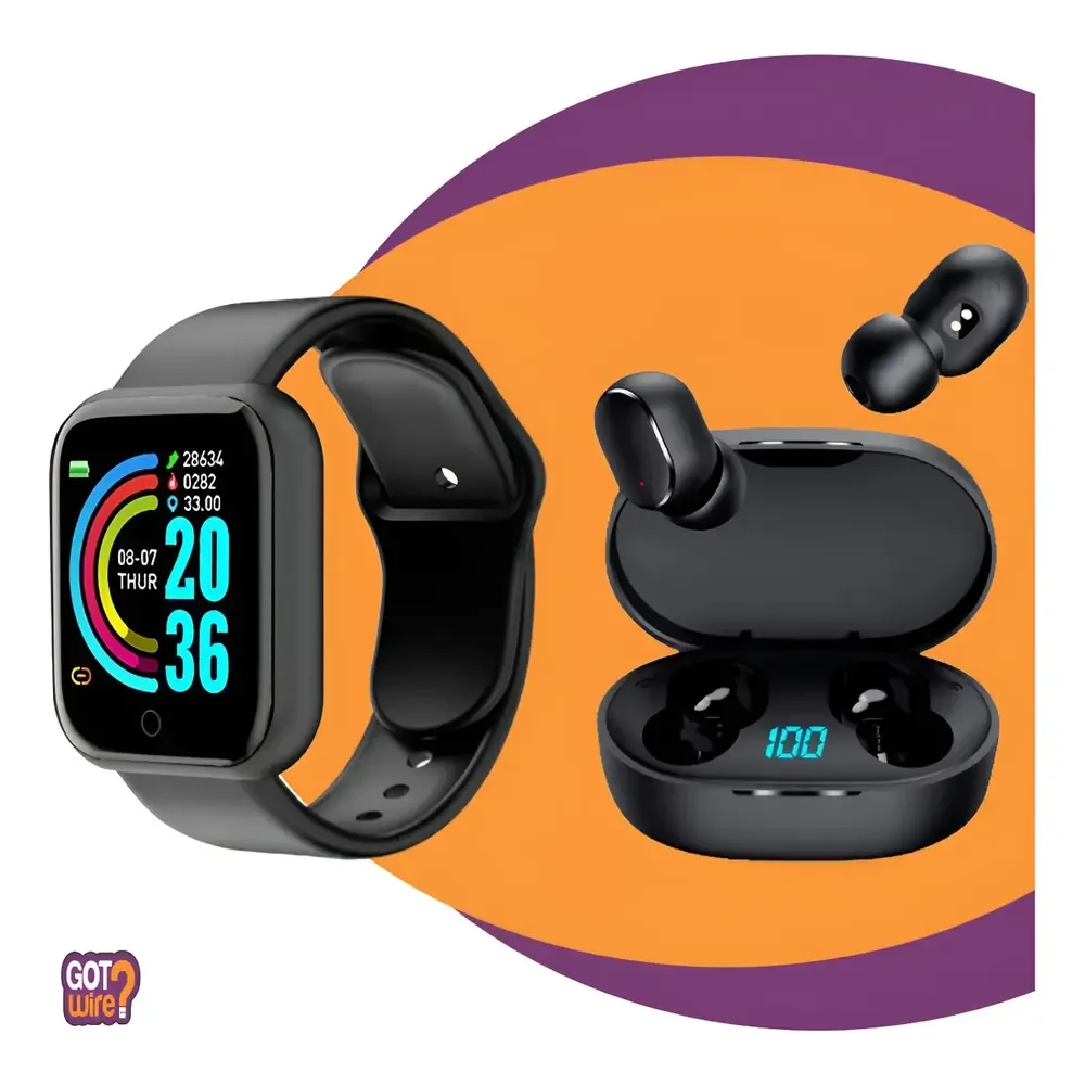 Relógio Digital Smartwatch Gotwire? Pro Com Fone De Ouvido Bluetooth Para Android E Ios Preto Liso