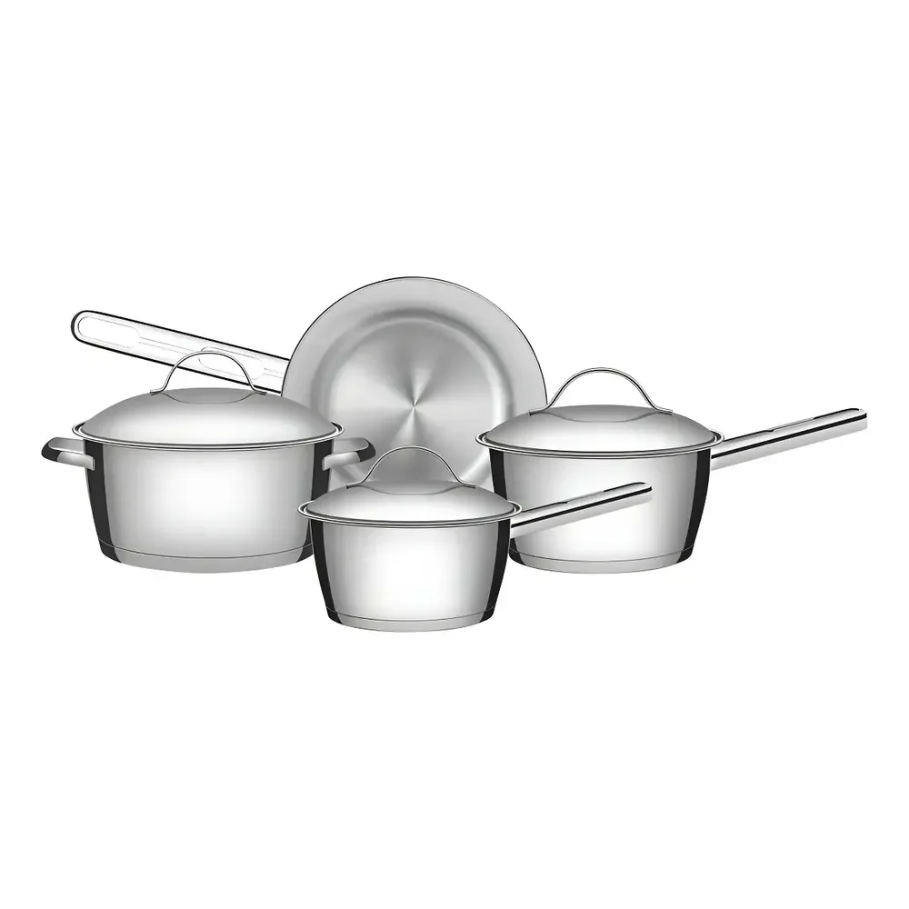 Jogo De Panelas Com 4 Peças Aço Inox Allegra Tramontina