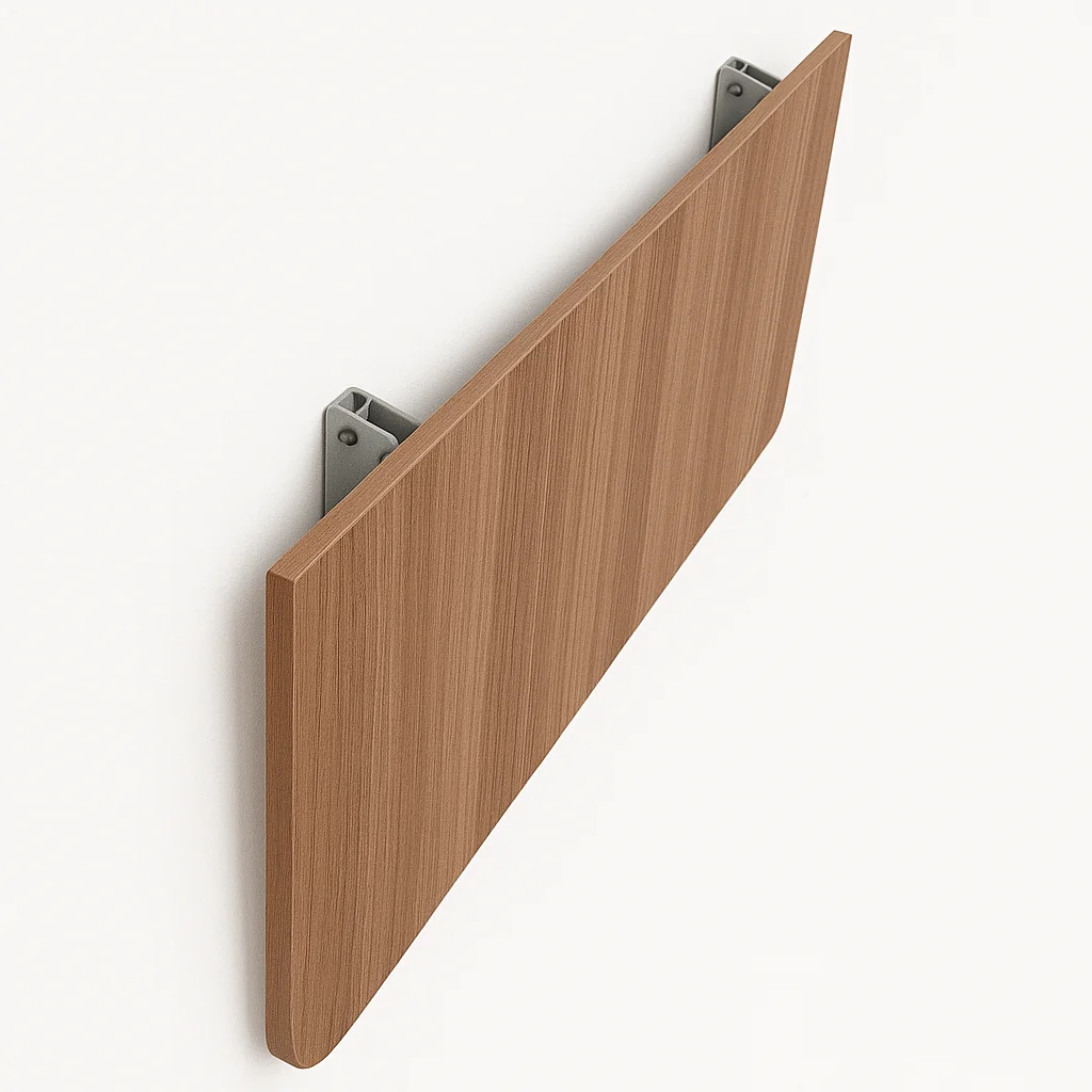 Mesa Dobravel Retratil de Parede Suspensa Borda Redonda