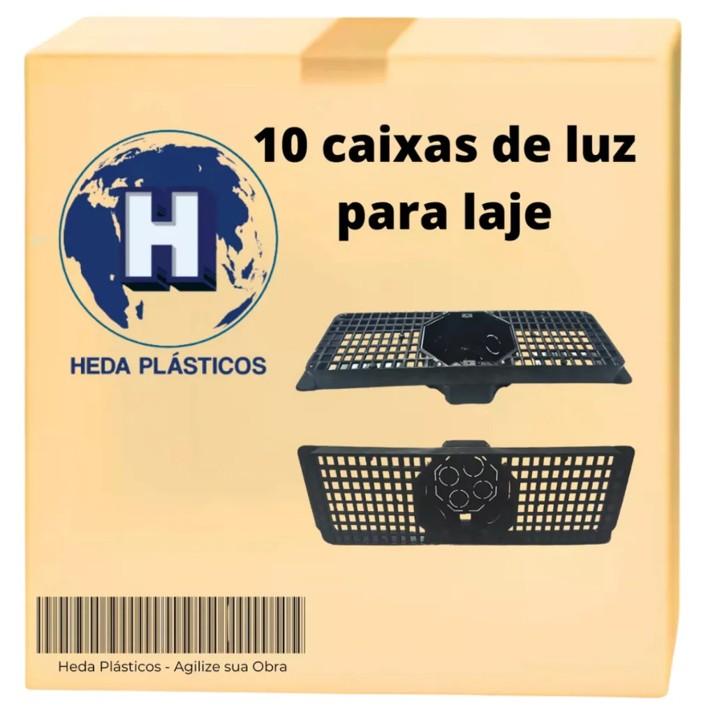 Caixa De Luz Teto 10 Unidades Suporte para Laje 30 cm Construção