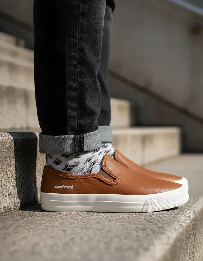 Tênis Grafic 001 Colcci Masculino Casual Confortável Leve Marrom-claro Gráfico 41