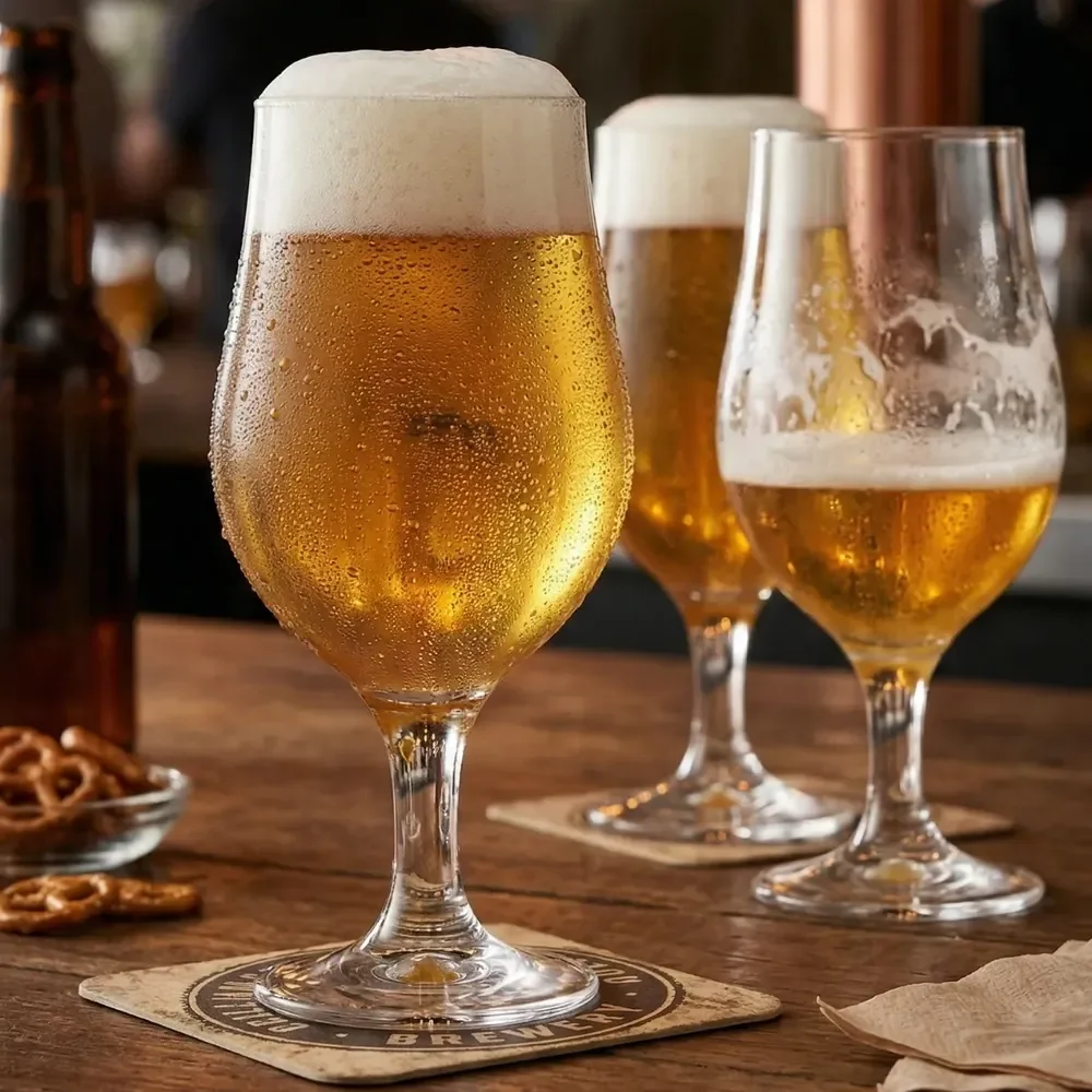 Jogo De Taças De Cerveja De Vidro Belgica 380ml 12 Pcs