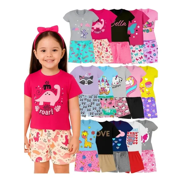 10 Peças Kit Infantil Menina 5 Conjuntos Infantil Feminino