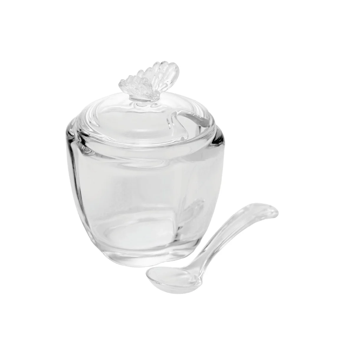 WOLFF - Açucareiro de Vidro com Colher Butterfly 130ml