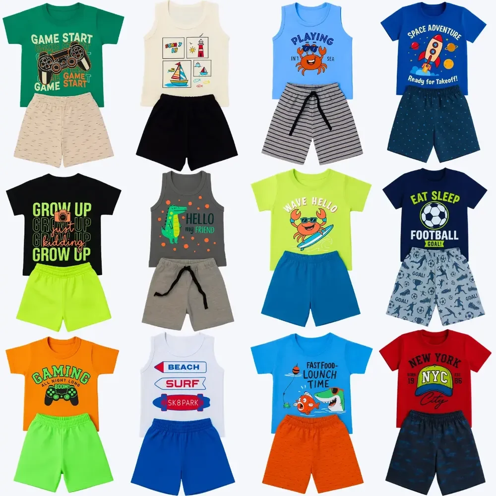 Kit 10 Peças De Roupa Conjunto Infantil Menino Dia A Dia Menino / 2 Anos