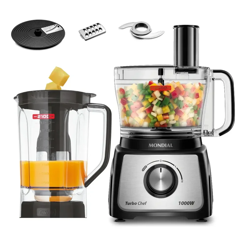 Multiprocessador Turbo Chef 5 Em 1 Mondial 1000W