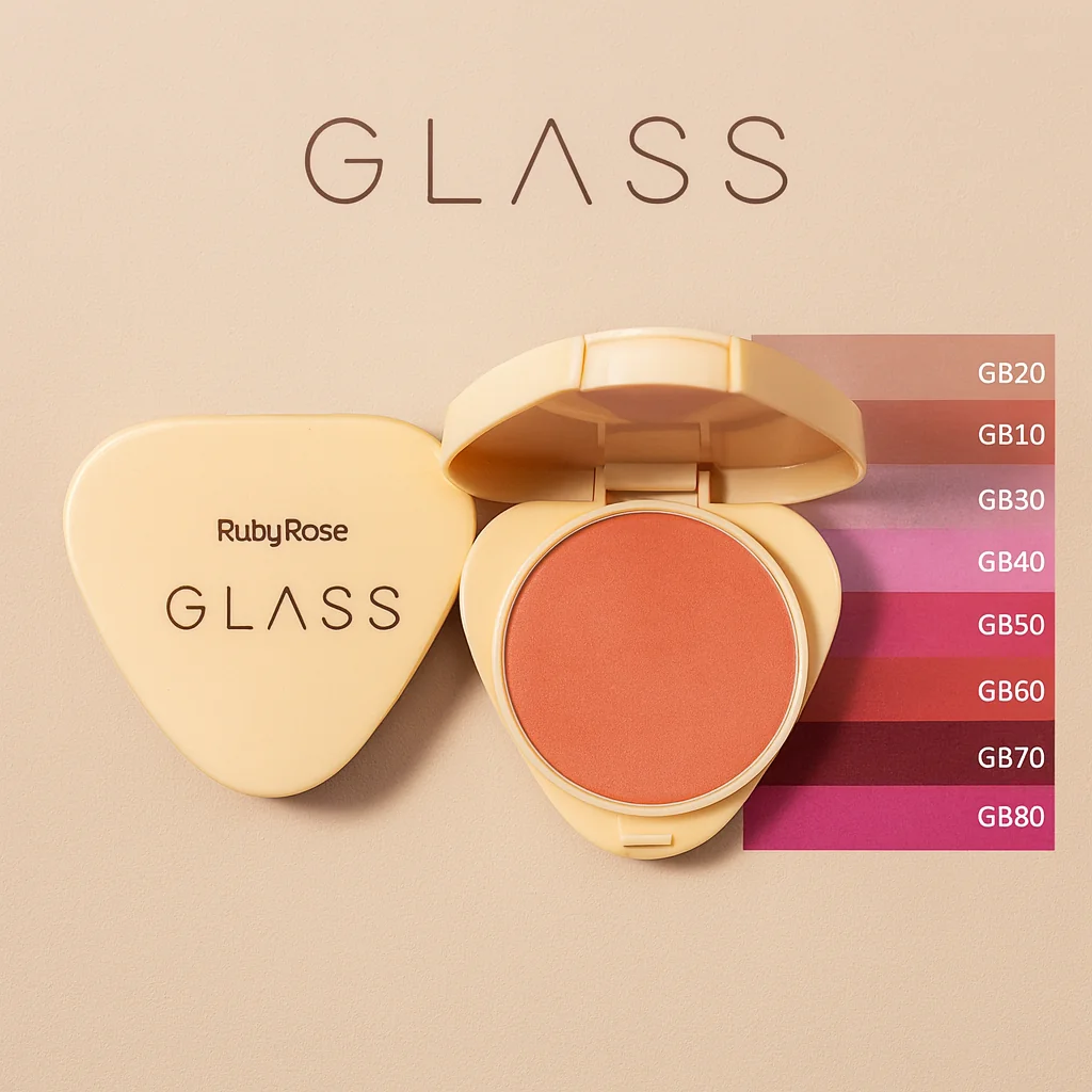 Blush Compacto Textura Aveludada GLASS BY RUBY ROSE