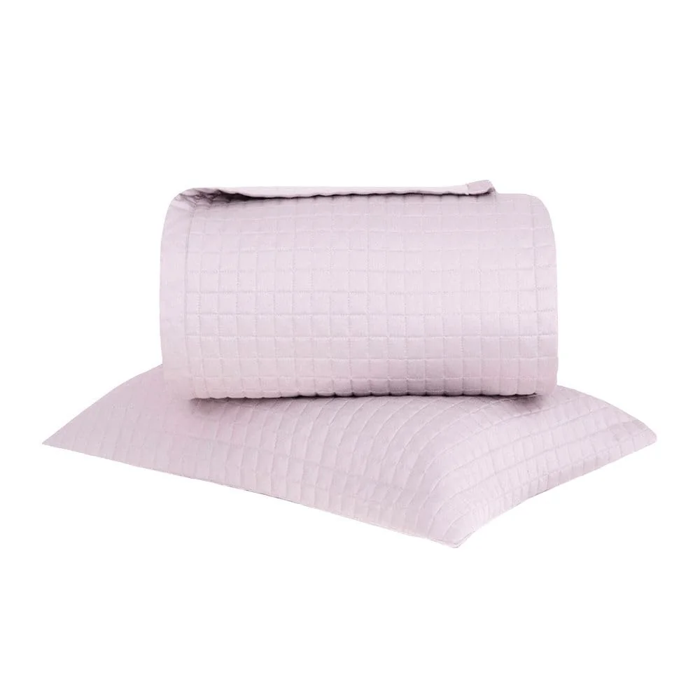 Buddemeyer Kit Colcha Solteiro Cetim 270 Fios Bud Vision N. Colors II 100% Algodão Penteado Rosa 2 peças