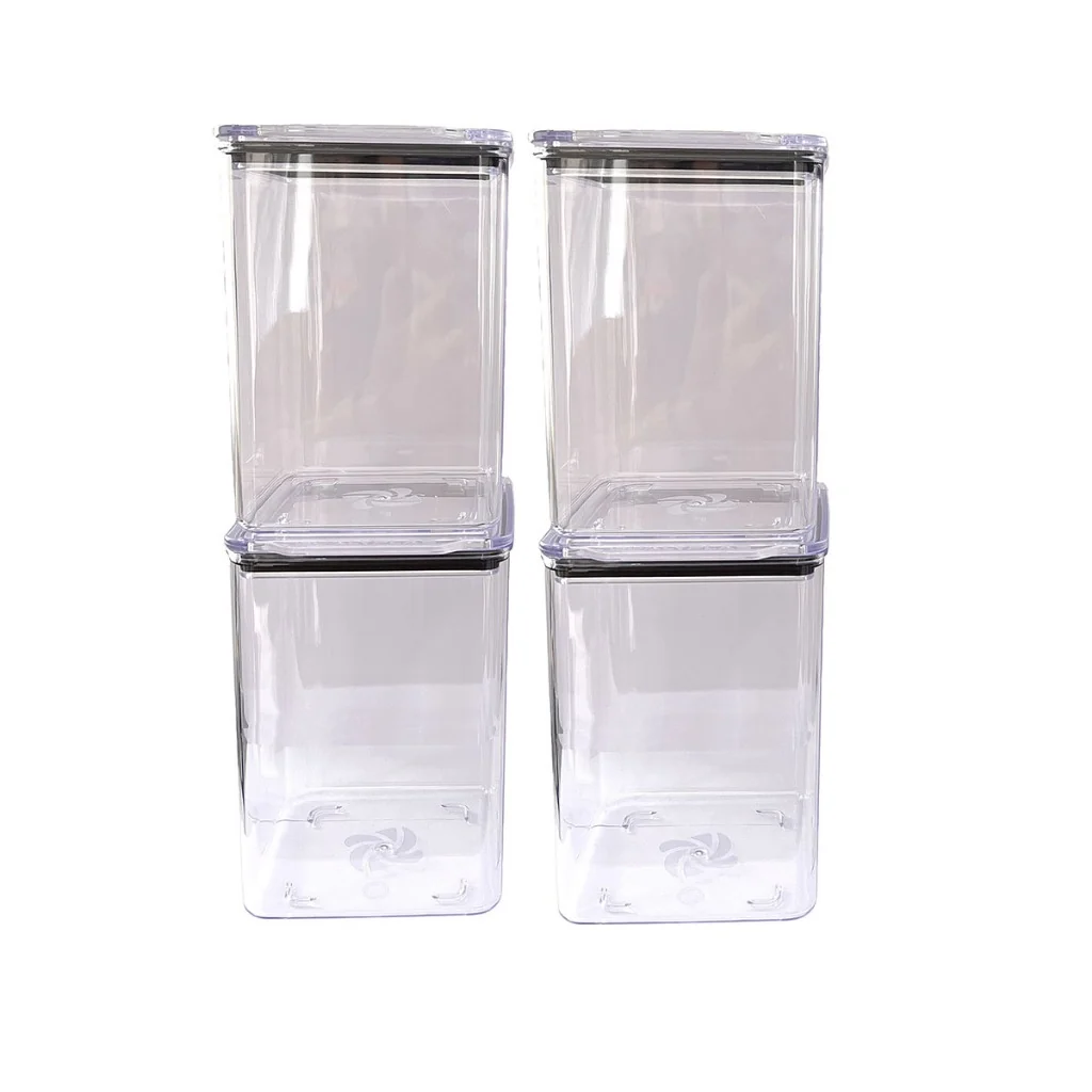 Kit 4 Potes Hermético 1,1 Litro Armazenar Alimento Organizar