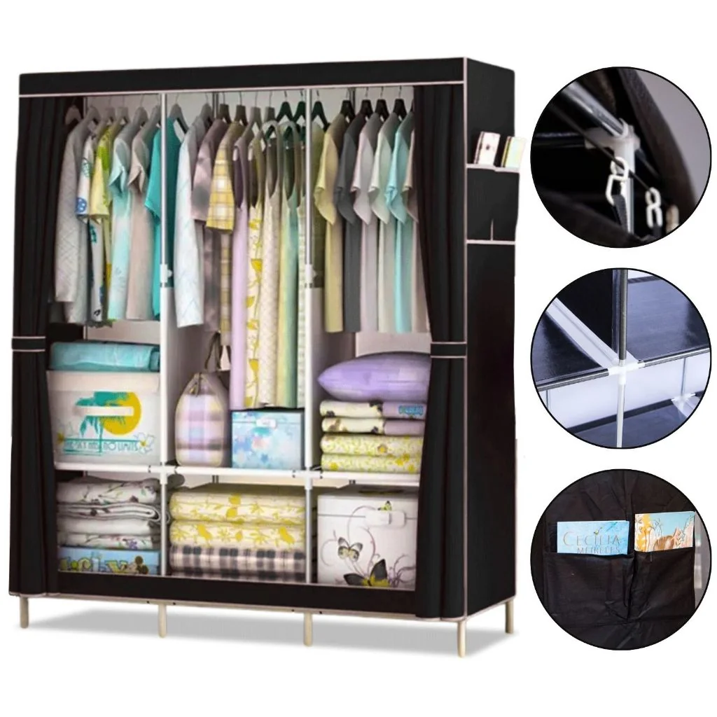 Guarda Roupa Dobrável Organizador De Roupa Armário Grande