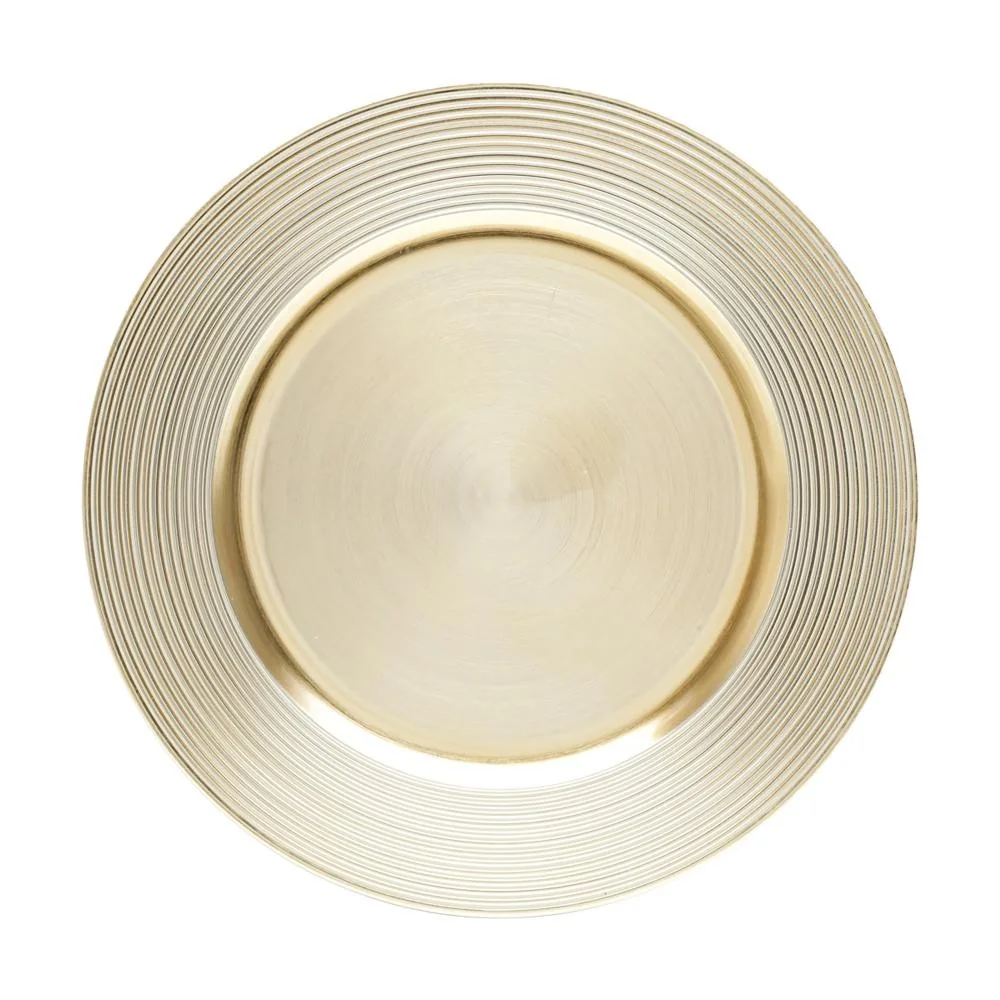 Sousplat Wolff de Plástico Dourado 33cm