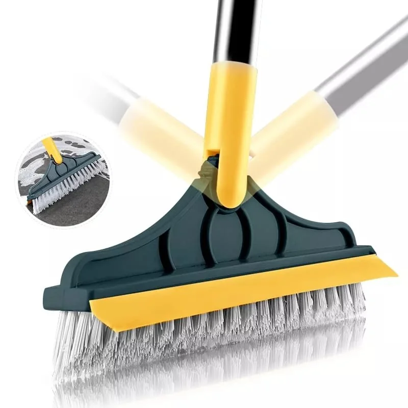 Escova 3 Em 1 Vassoura Rodo Gap Limpeza Esfregão Mop Limpa