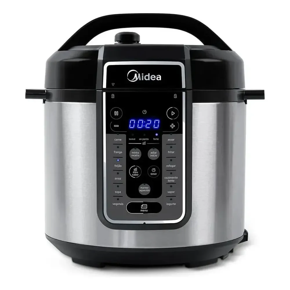 Panela De Pressão Elétrica 6 L Mastersteam Inox Midea Cor Cinza Voltagem 220v