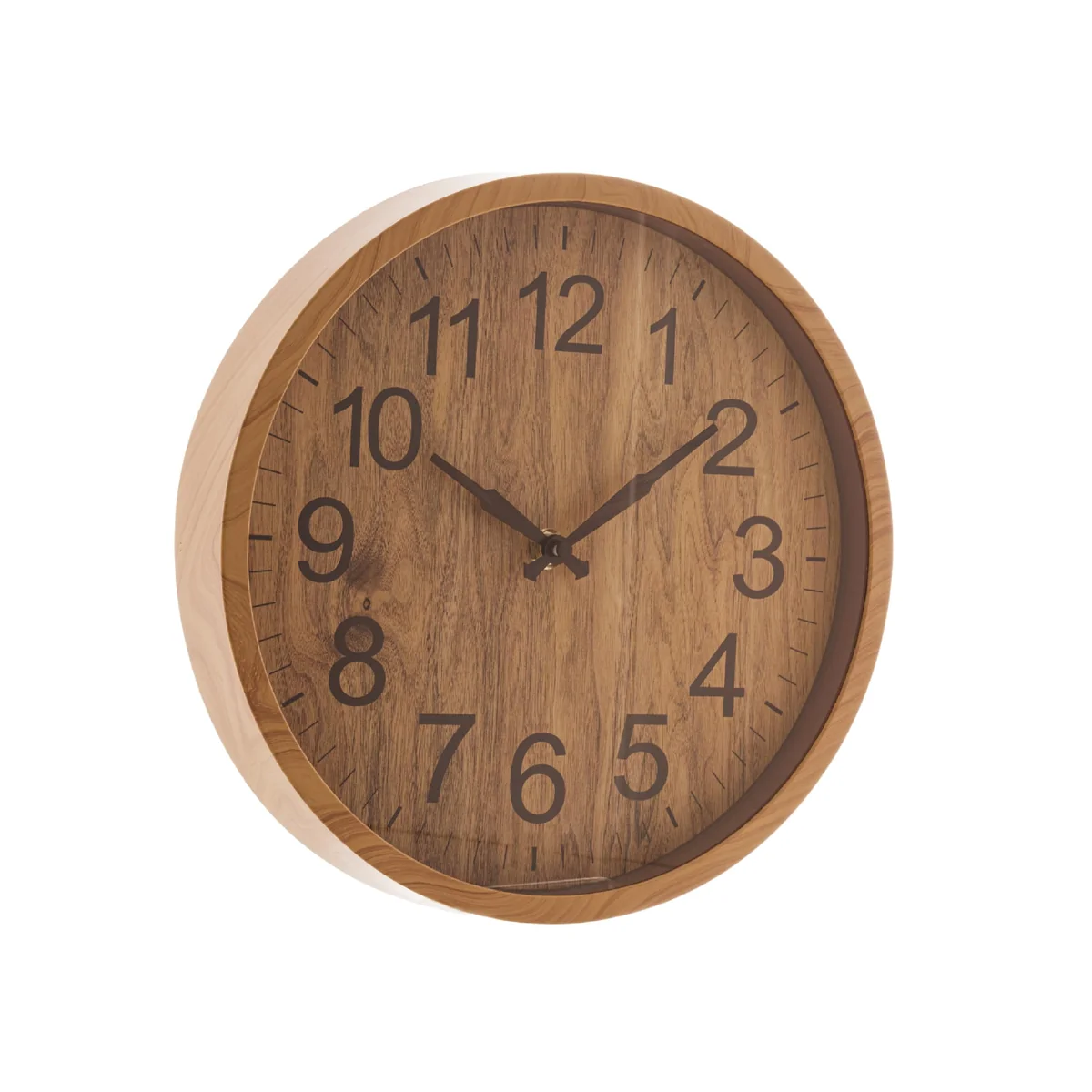Relógio de Plástico para Parede LYOR, 25,4cm x 3,8cm | Wood