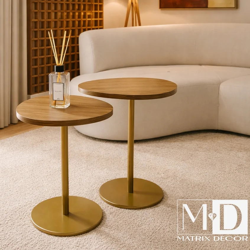 Mesas de Canto Orgânico Modelo Itália Apoio Lateral Sofá Decoração MDF Resistente Elegante
