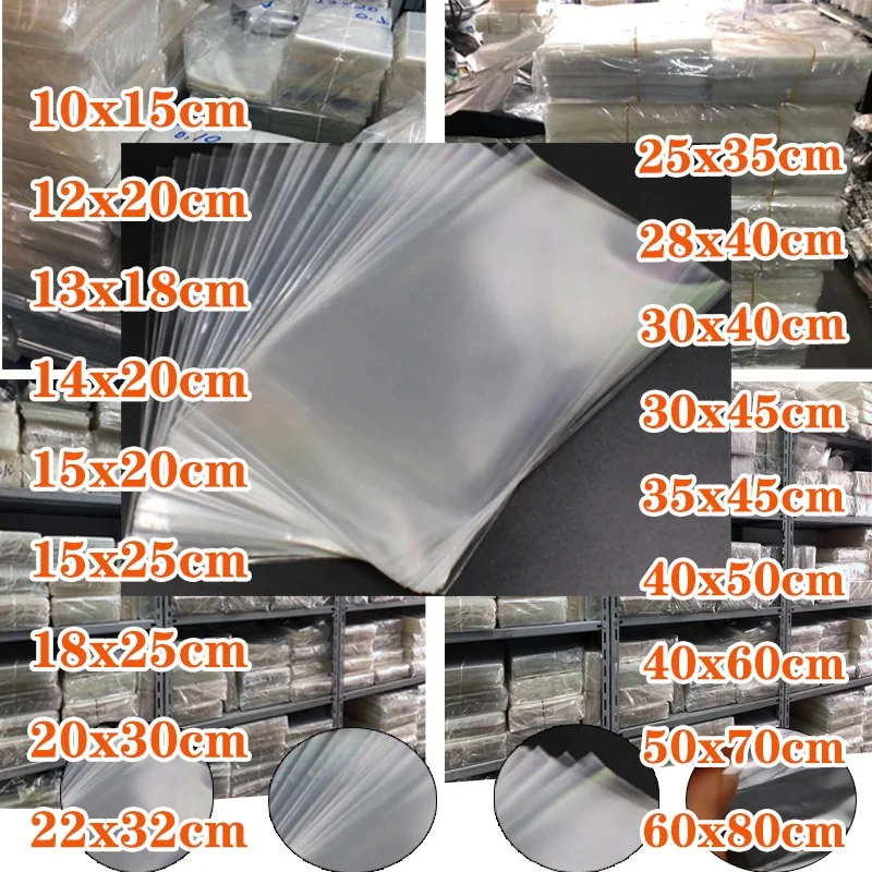 Embalagens Transparente Saco Plastico Sacola 1 kg/1000g,10x15,12x20, 13x18,20x30,.......60x80cm