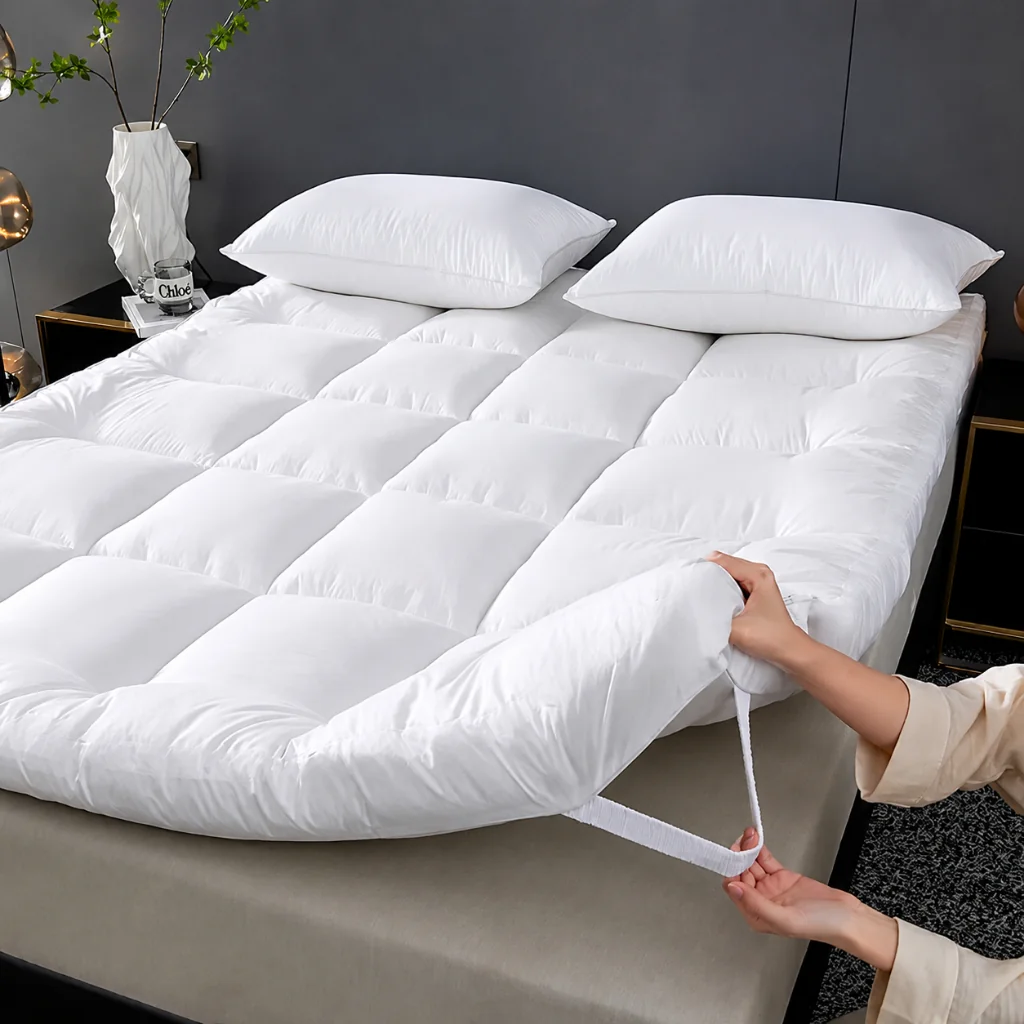 Pillow Top King Size/Queen/Casal/Solteiro 400 Fios Extra Macio Protetor de Colchão Branco