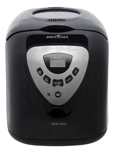 Panificadora Multipane 12P Com Função Timer e Antiaderente Potência de 550W Cor Preto Britânia