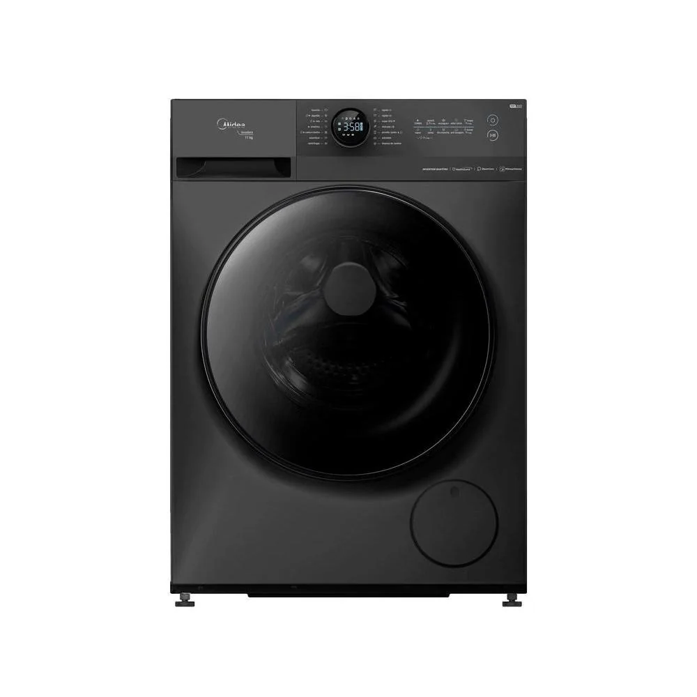 Máquina de Lavar Roupas Midea 11kg Inverter  Healthguard Wi-fi MF201W110WB/GK Titanium
