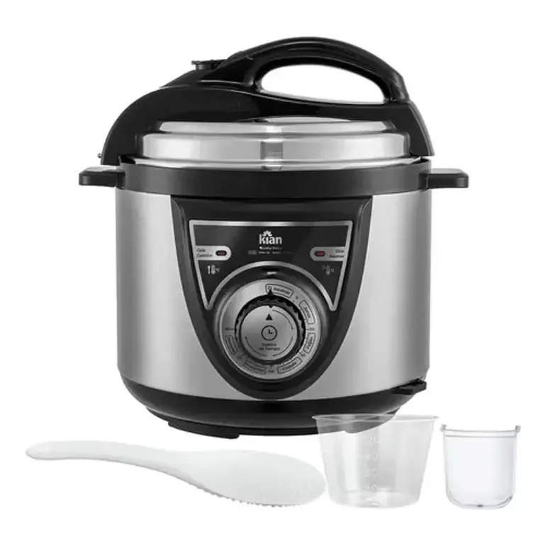🧡 Panela  De Pressão Elétrica Kian 4l Inox Acessórios Cor Prateado Frequência 50 Hz X 60 Hz 127v