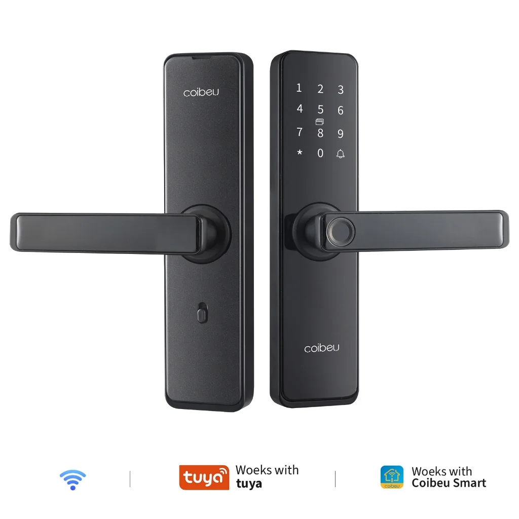 COIBEU Tuya WIFI Fechadura Digital de Sobrepor, Fechadura Eletronica Fechaduras Digital com Biometria
