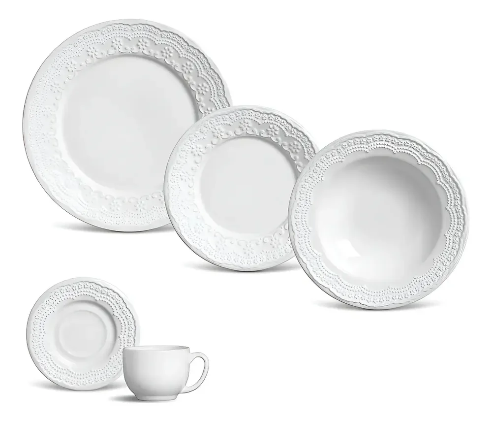 Aparelho De Jantar 30 Peças Madeleine Branco