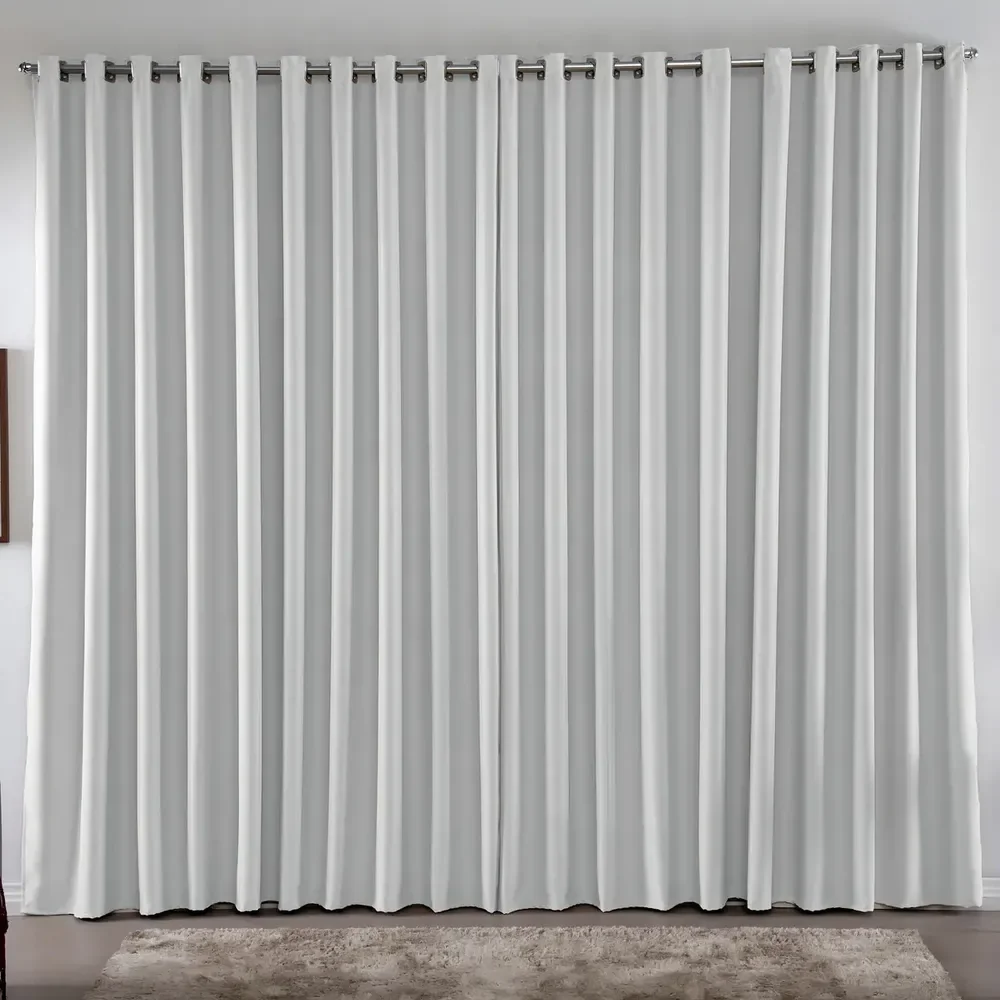 Cortina 3,00x2,80 Metros Blackout Blecaute Gelo Corta Luz Em Tecido Grosso Para Quarto E Sala Casa Laura Enxovais