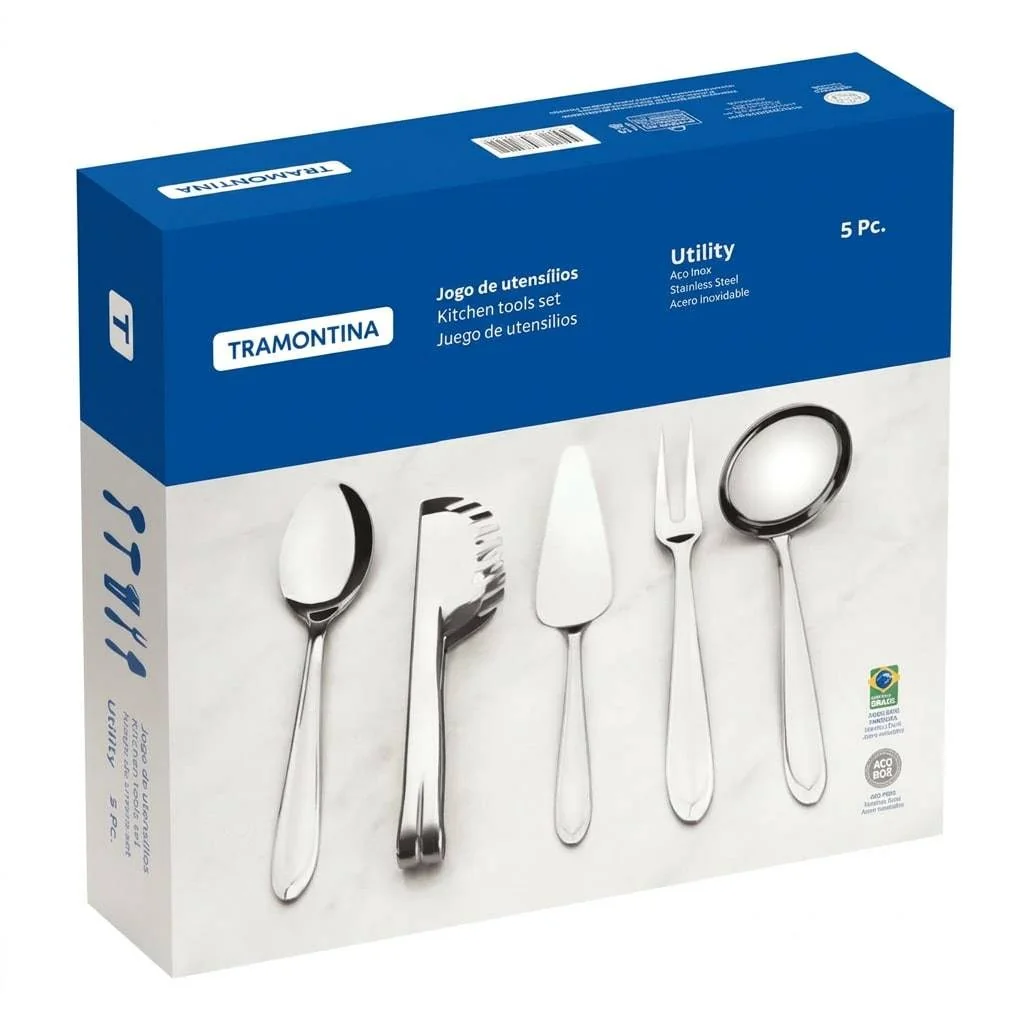 Conjunto 5 Conchas Peças Aço Inox Utensílios De Cozinha