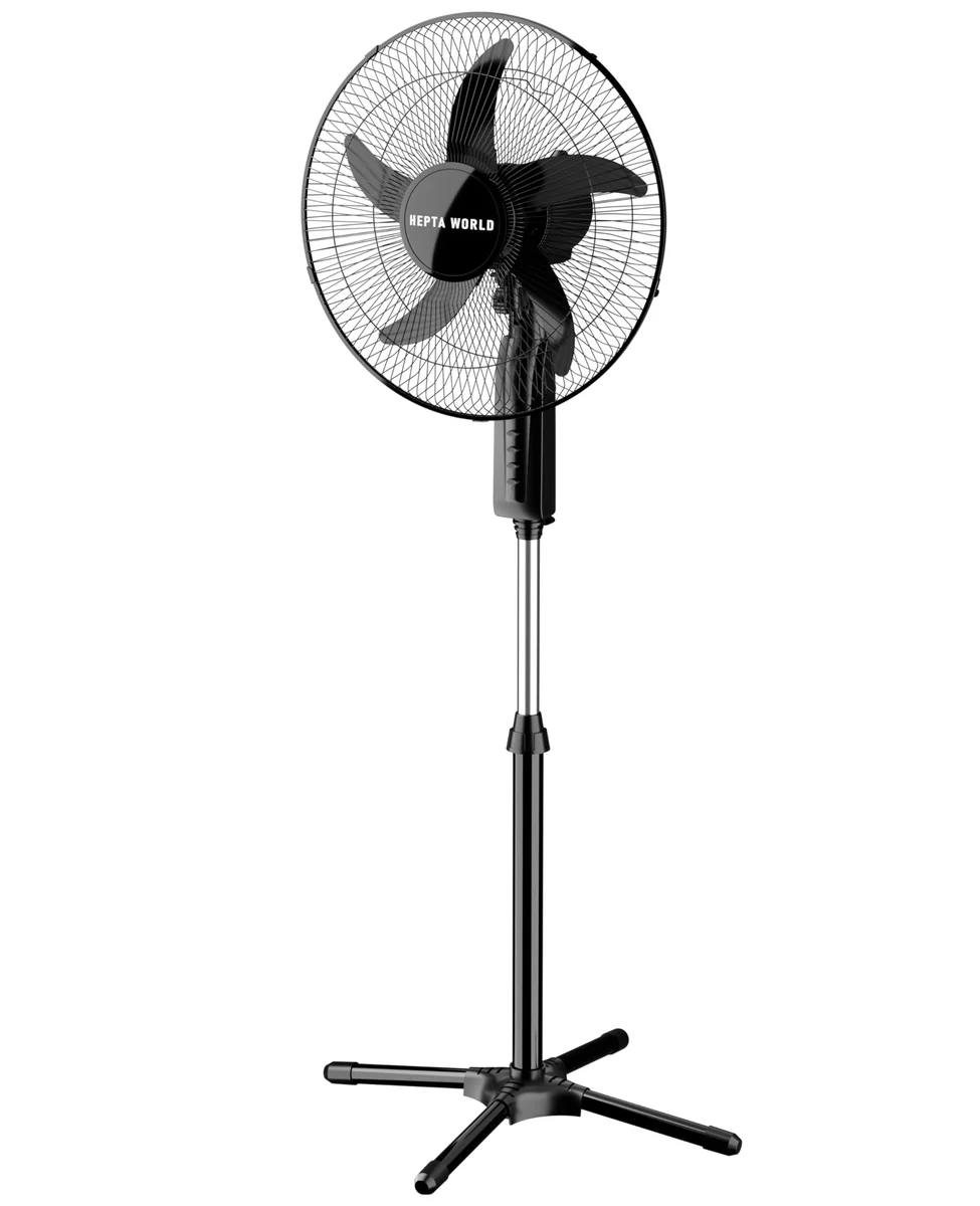 HEPTA WORLD Ventilador de Coluna, Resfriamento, Silencioso, Design Slim para Casa Escritório (PRETO, 220V, 1011)