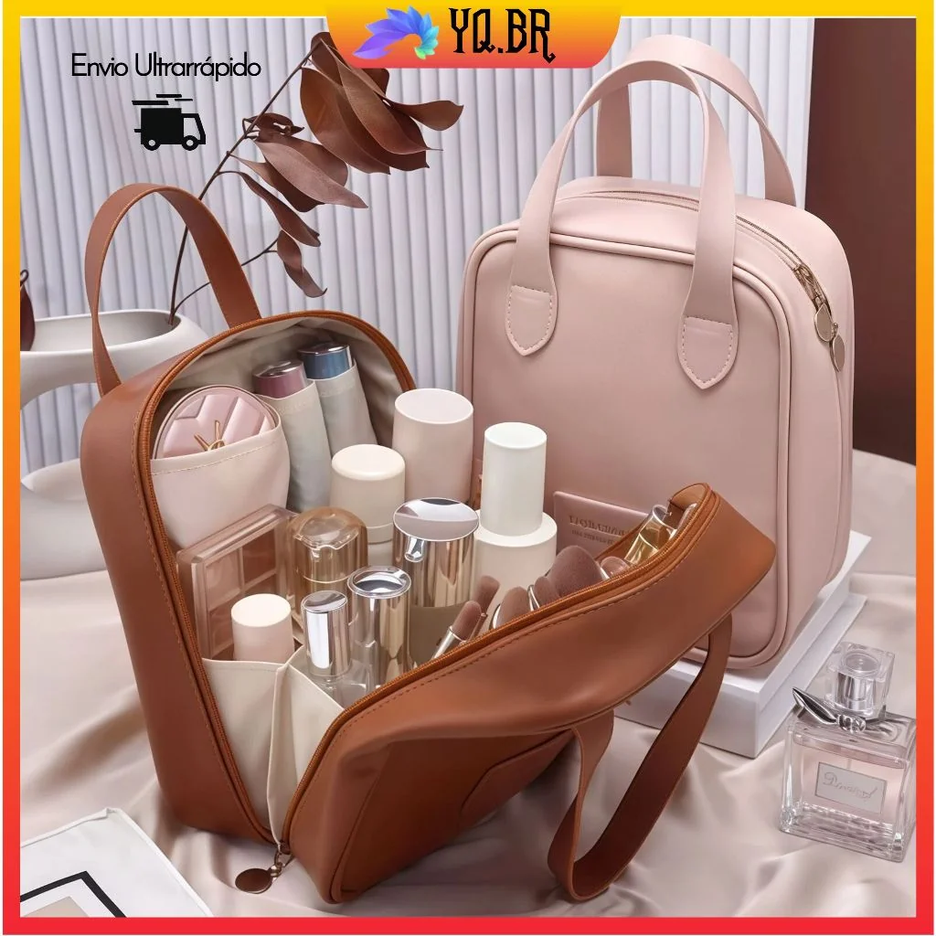 Bolsa de Cosméticos Necessaire Organizador de maquiagem Impermeável Portátil Ideal para o Uso Diário