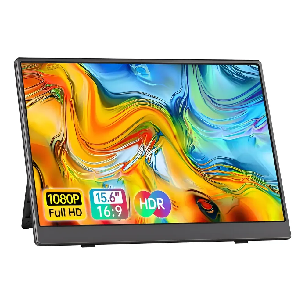 Monitor Portátil 15.6'' Tela Externa Hdr Ips 1080p Ultrafino Preto 127/220v