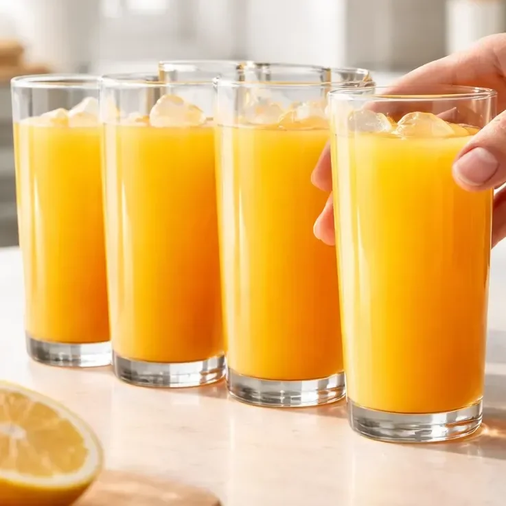 Jogo De Copos De Vidro Long Drink Para Água E Suco 225ml 6pc Transparente