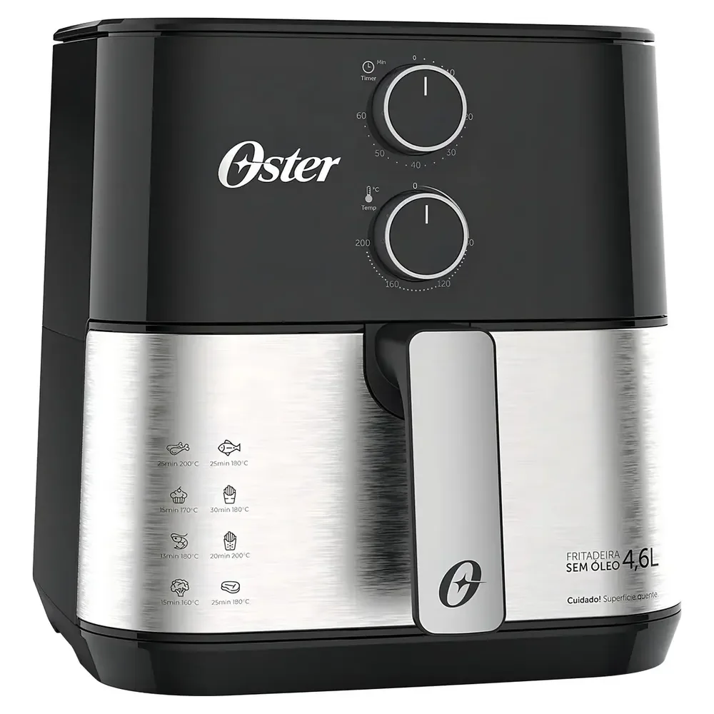 Fritadeira Sem Óleo Ofrt520 4,6 Litros Oster Preta/inox 127v