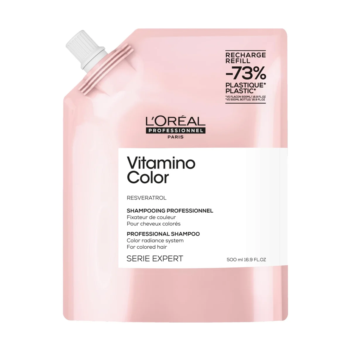 L'Oréal Professionnel Vitamino Color Shampoo Profissional Refil, Resveratrol, para Cabelos Coloridos, Serie Expert, 500ml