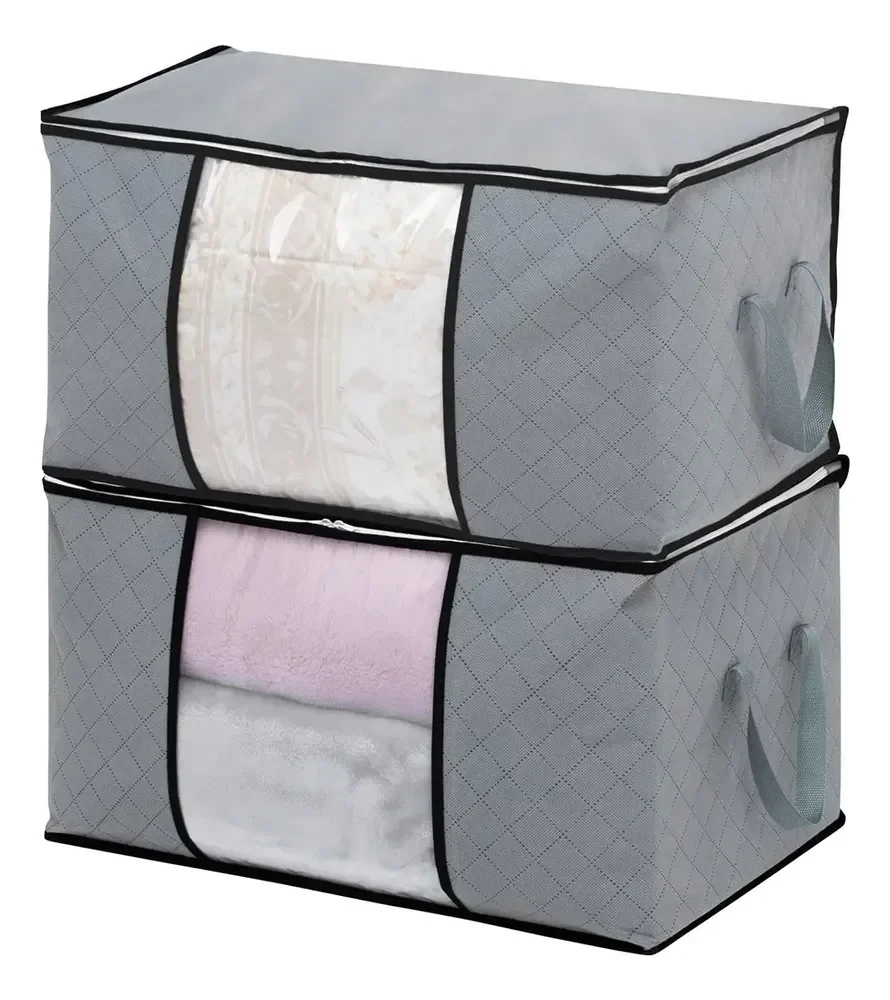 Kit 2 Sacos de Armazenamento para Edredom e Roupas Organizador
