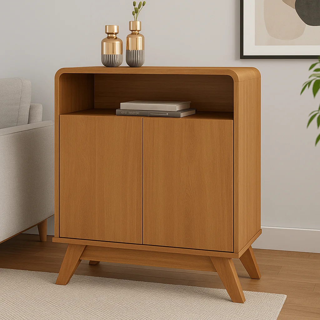 Aparador Buffet 02 Portas Alto Padrão Canto Curvo Envio Imediato