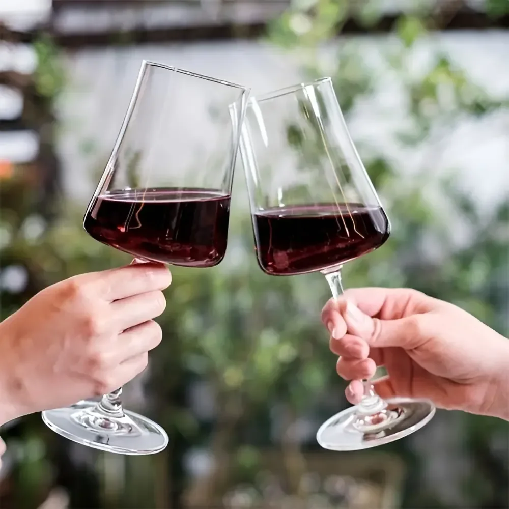 6 Taças Cristal Vinho 460ml Linha Xtra Titanio Cor Transparente