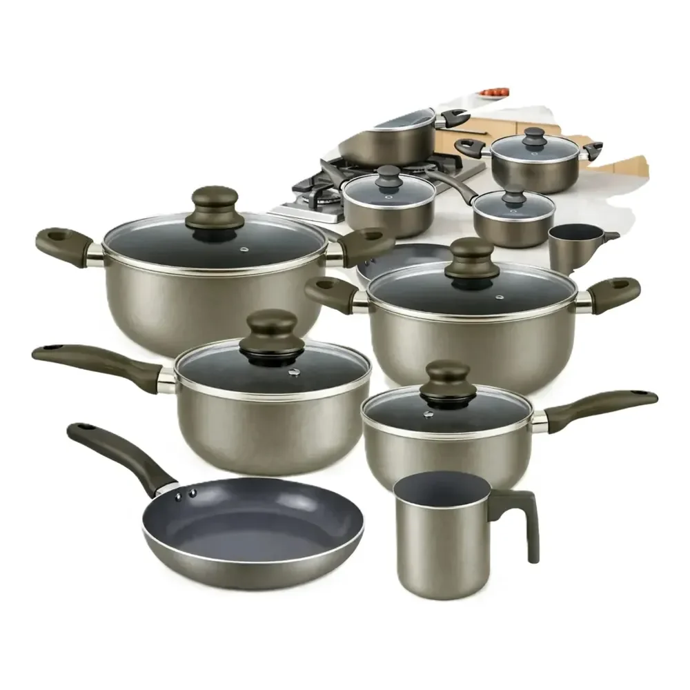 Panela Ceramica Antiaderente Titanium Cozinha 6pçs