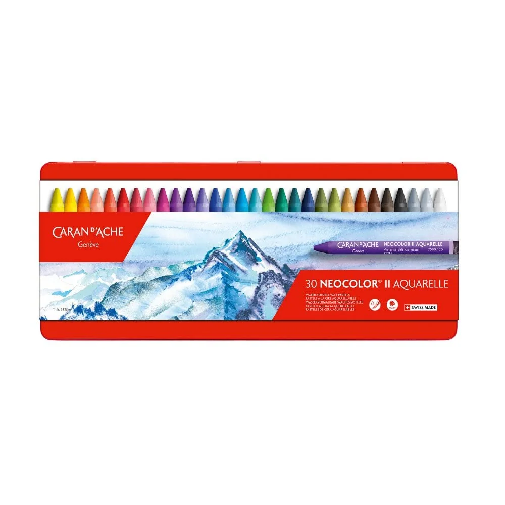 Estojo Giz Aquarelável Caran d’ Ache Neocolor II 30 Cores