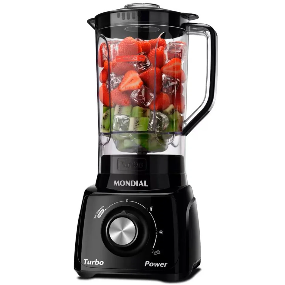 Liquidificador Mondial Turbo Power L-99 com 3 Velocidades 550W - Vermelho / Preto / Branco