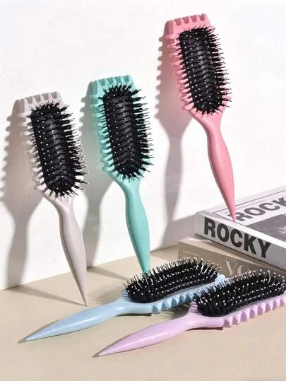 1 Peça Escova de Cabelo Encaracolado Aprimorada, Pente de Modelagem Definidora de Cachos, Ferramenta Anti-Frizz Sem Puxar, Acessório de Cabelo Unissex para Barbearia, Salão, Viagem e Uso Diário
