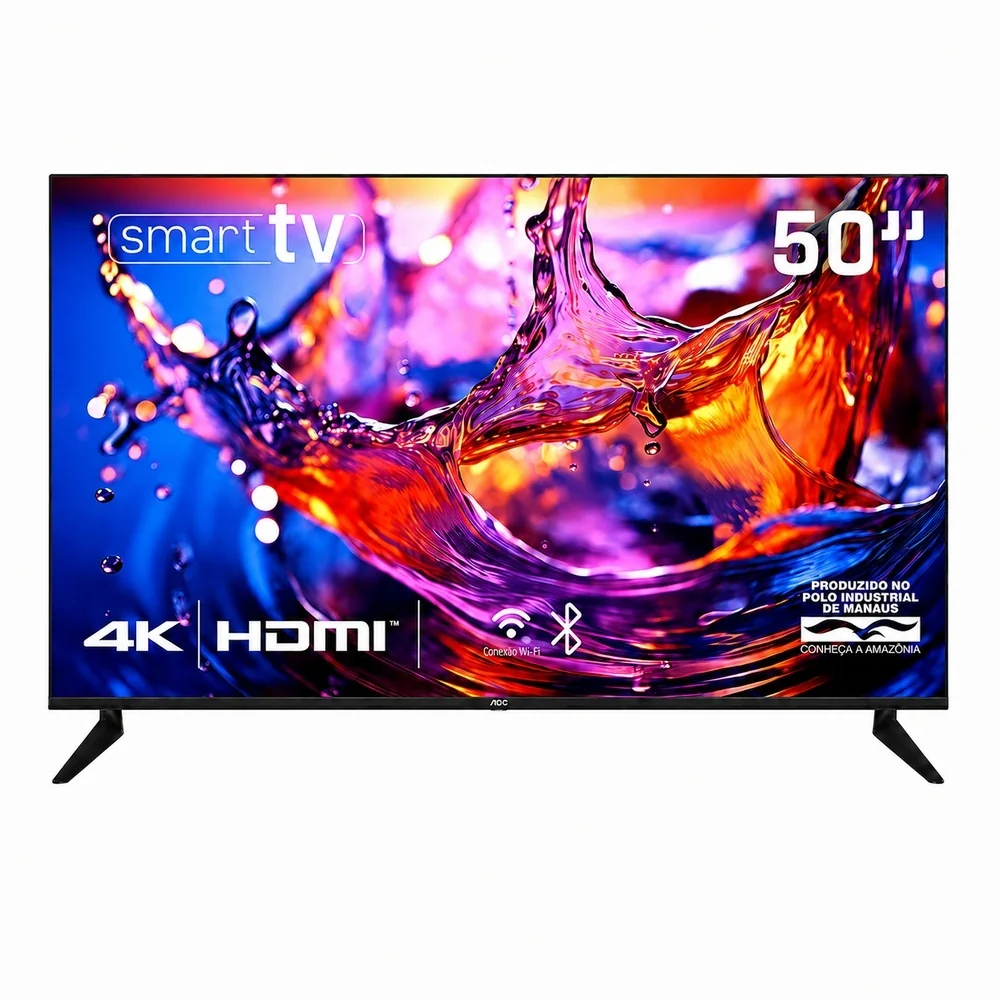 Smart TV HQ 50” 4K Bordas Ultrafinas Sistema Smart Design Slim - HQS50NKHM